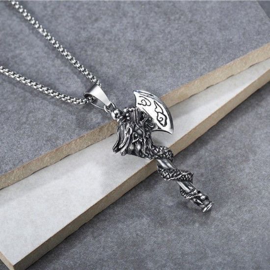 Picture of Vintage Pan Long Axe Necklace