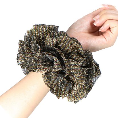 Picture of Summer new gold sand edge hair loop with two layers of large flower hair accessories